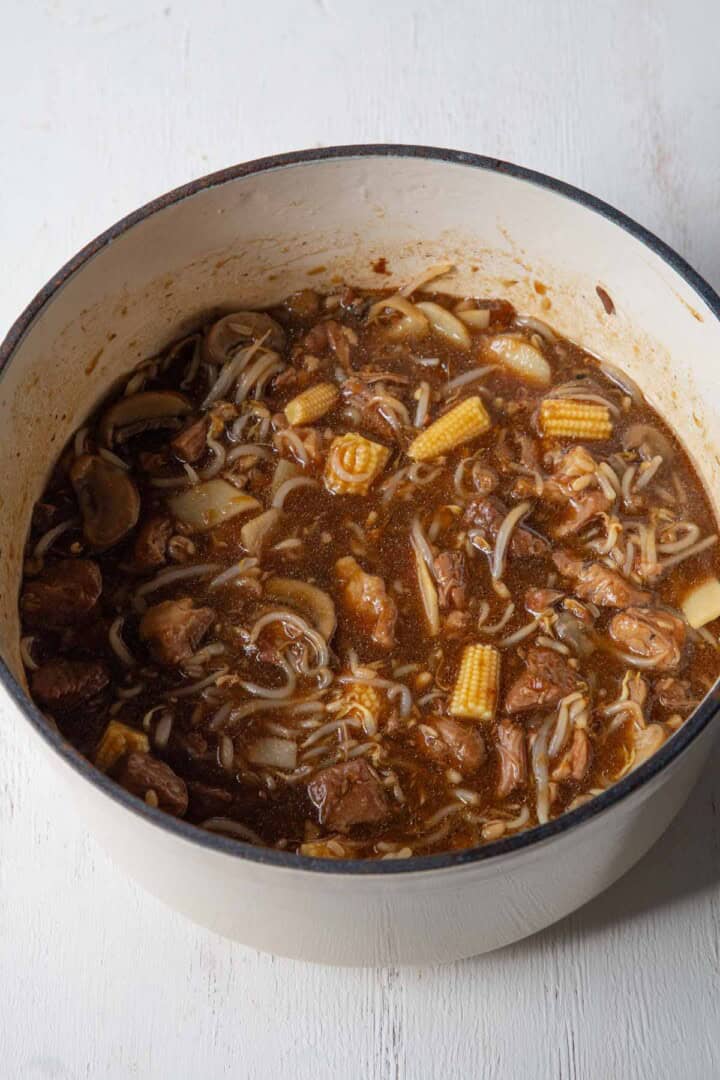chop suey in a dutch oven.