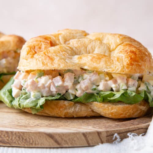 ham salad on a croissant.