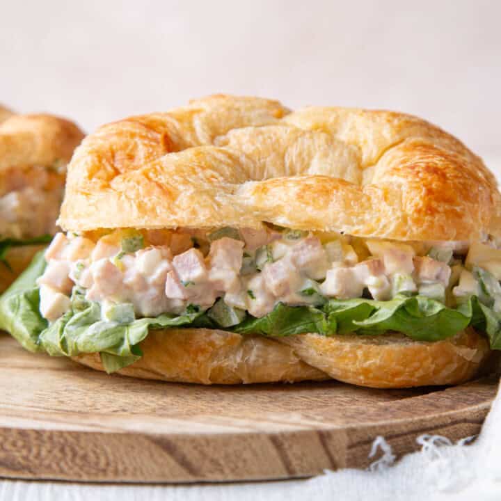 ham salad on a croissant.
