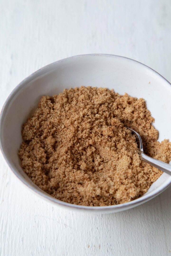 cinnamon and brown sugar mixed together in a bowl.