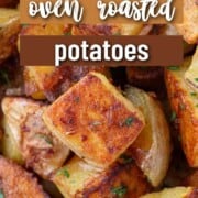crispy roasted potatoes in a bowl.