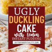 yellow cake topped with a sticky sweet coconut topping.