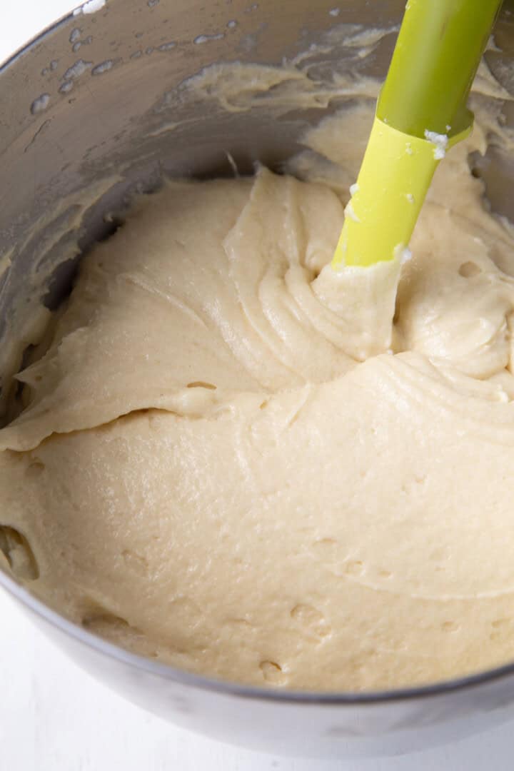 cake batter with egg whites folded in.