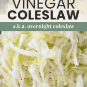 vinegar coleslaw in a bowl.