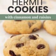 hermit cookies with raisins on top.