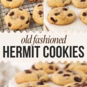 hermit cookies with raisins on top.